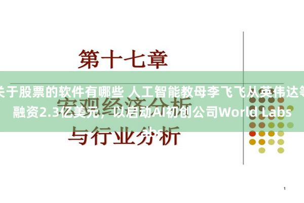 关于股票的软件有哪些 人工智能教母李飞飞从英伟达等融资2.3亿美元，以启动AI初创公司World Labs