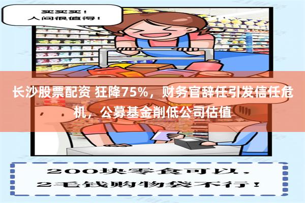 长沙股票配资 狂降75%，财务官辞任引发信任危机，公募基金削低公司估值