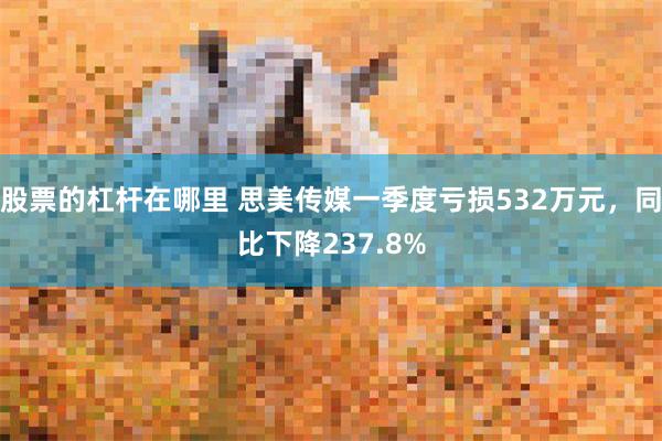 股票的杠杆在哪里 思美传媒一季度亏损532万元，同比下降237.8%
