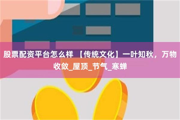 股票配资平台怎么样 【传统文化】一叶知秋，万物收敛_屋顶_节气_寒蝉