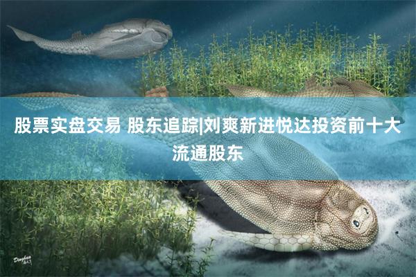 股票实盘交易 股东追踪|刘爽新进悦达投资前十大流通股东