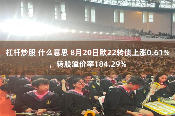杠杆炒股 什么意思 8月20日欧22转债上涨0.61%，转股溢价率184.29%